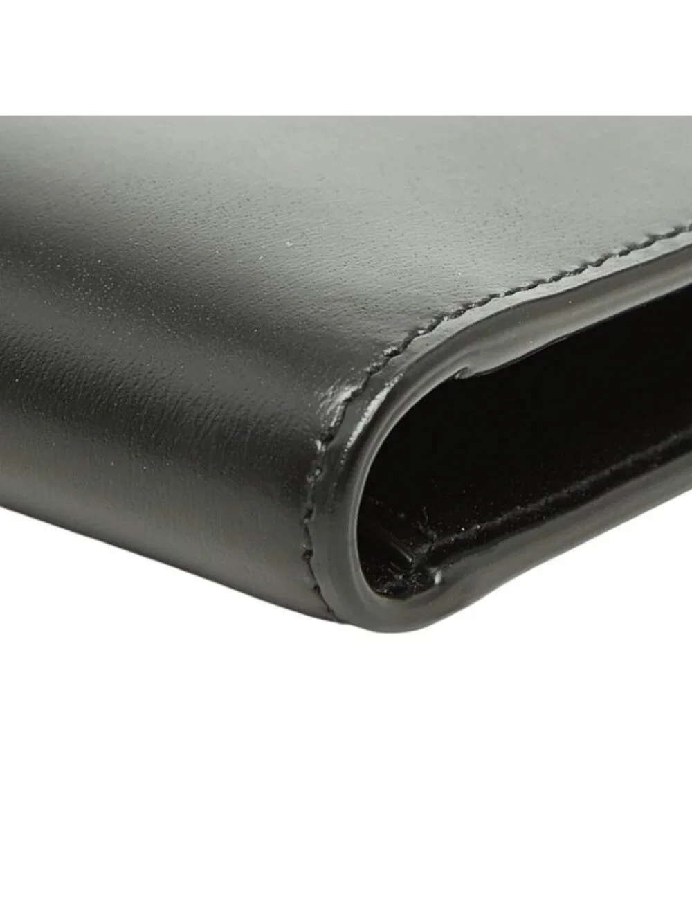 ★SOLD★ Saint Laurent Tiny Cassandra YSL Logo Bifold Wallet Black Leather - Picture 4 of 10